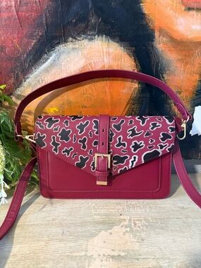 Cow Print Custom Handpainted Shoulder Bag